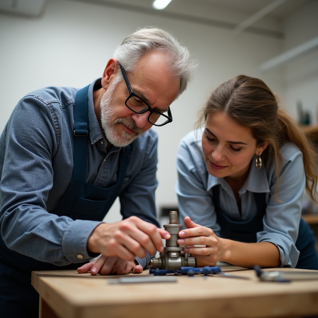 Lektor individuálne vysvetľuje postup účastníkovi kurzu